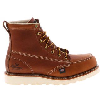Thorogood 6 Inch Moc Toe Safety Toe Leather Mens Ankle Boots - Tobacco - Size:UK 10.5