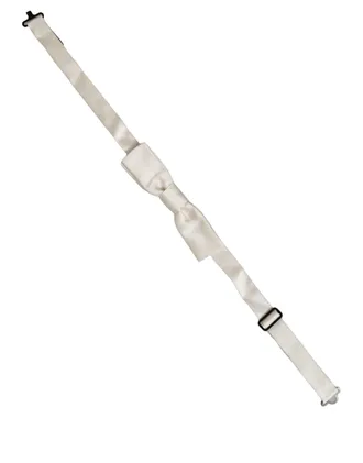 Dolce & Gabbana Silk Pre-Tied Bow Tie - White