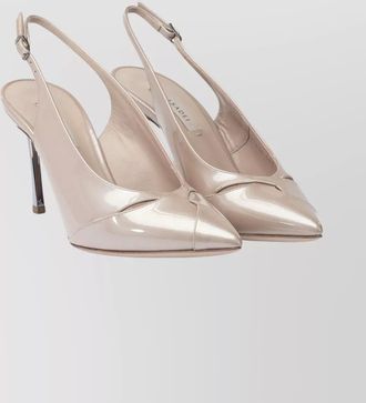 Casadei 80mm slingback buckle detail