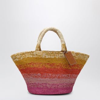 Maneb&igrave; Sunset Glow Panier bag in raffia