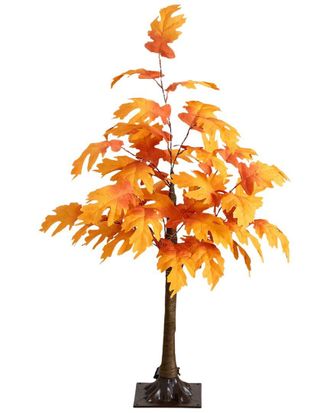 Nearly Natural 3Ft. Pre-Lit Autumn Maple Artificial Fall Tree