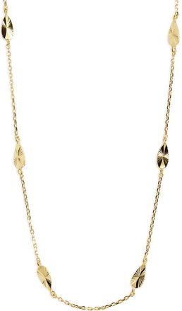 Argento Vivo Textured Station Necklace in Gold at Nordstrom