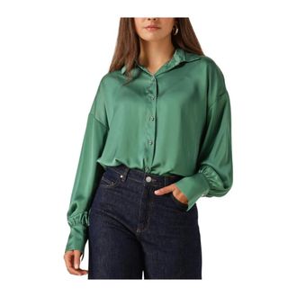 Access Fashion Access Fashion, Dames, Blouses & Shirts, Groen, Maat: M/L Wol