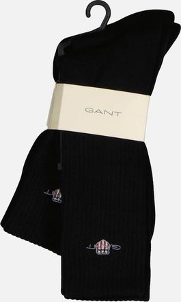 GANT Mens 2-Pack Shield Logo Sports Socks, Black - Size: 7/7.5/8/8.5/9/9.5/10