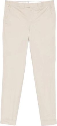 Pantaloni Torino Pantalone dritto con cinturino passa cintura - Heren - Chinos - Beige - L - Katoen - Broeken