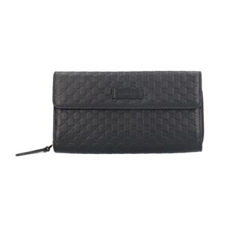Gucci Black Leather Long Wallet (Bi-Fold) (Pre-Owned)