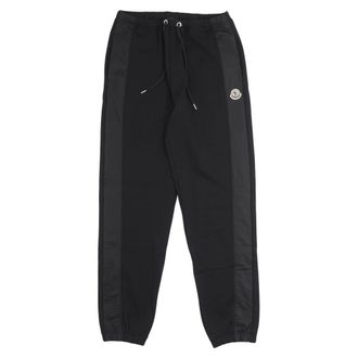 Moncler Sweatpants, female, Black, Size: S Mid-Waist Jogger Casual Pants