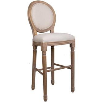 Wanderlust Deco Wanderlust Deco - Taburete de madera color crema52x46x116