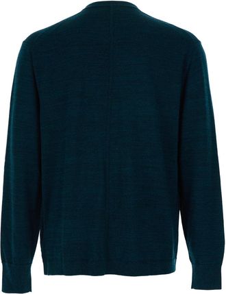 Calvin Klein Mens Crew Neck Sweater Blue Wool Tops Top