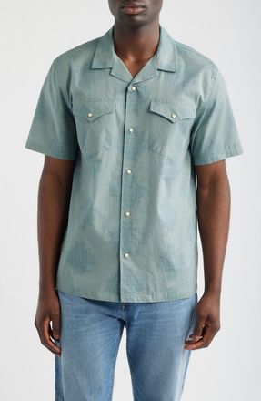 Pendleton Short Sleeve Snap-Up Western Shirt in Chief Joseph Green at Nordstrom, Size Xx-Large