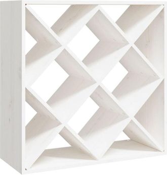 vidaXL Wine Cabinet White 62x25x62 cm Solid Wood Pine Vidaxl