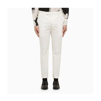 PT01 Cropped Trousers, male, White, Size: 3XL Tailored Fit Trousers