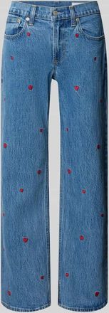 GAP Relaxed Straight Fit Jeans mit Stickerei in Jeansblau, Gr&ouml;&szlig;e 24/32