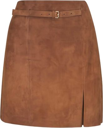 Vince Gonna in pelle scamosciata con cintura - Marrone