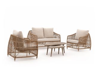 Manifesto Furniture Manifesto Ortello/ROUGH-K stoel-bank loungeset 5-delig 4-zits