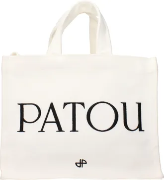 Patou White Fabric Womens Handbag