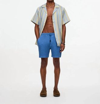 OAS Coronet Porto Waffle Shorts In Blue