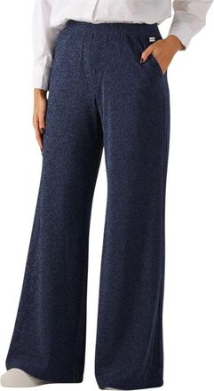 Pom Amsterdam Broeken, Dames, Blauw, XL, Polyester, Pants - Glitter Dawn