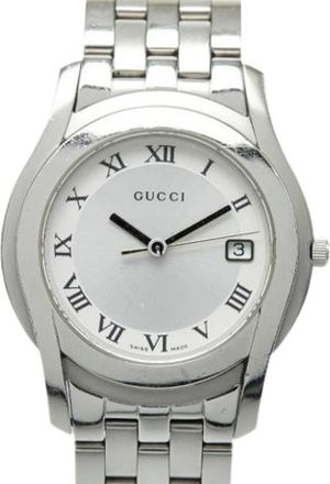 Gucci Pre-owned Watches, male, Gray, Size: ONE SIZE Pre-owned 5500M Wristwatch