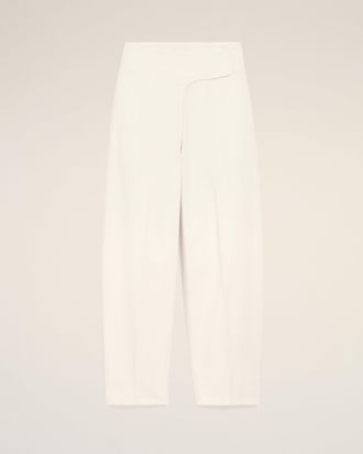 Ami White Cotton Wrapped Belted Ballon Fit Jeans White - 25 - for Women