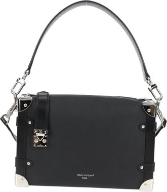 Louis Vuitton Side Trunk Handbag Taurillon Leather Black Leather Bag (Pre-Owned)