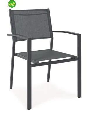 BIZZOTTO Bizzotto - Sedia Con Braccioli Hilde 88 X 57 X 60 Cm Antracite