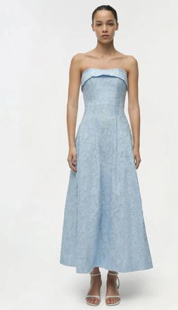 SIMKHAI Valeria Jacquard Midi Dress In Tidepool