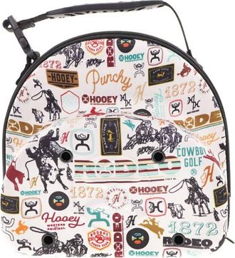 Hooey Rodeo Pattern Cap Carrier In Cream/black