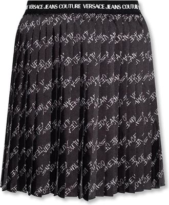 Versace Jeans Couture Geplooide rok - Dames - Korte rokken - Zwart - XS - Rokken