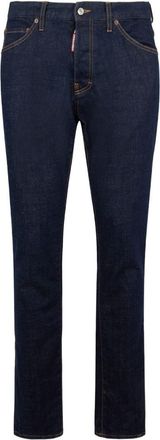 Dsquared2 Long Jeans In Blue Stretch Cotton
