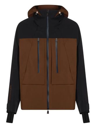 Moncler hooded ski jacket - Brown