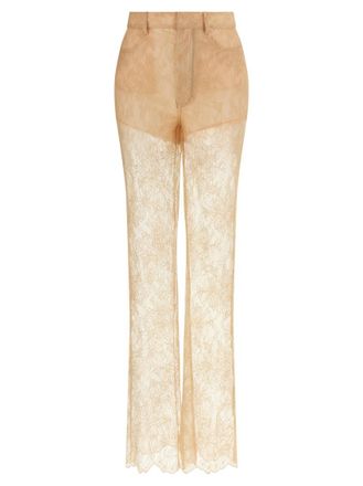 Giuseppe Di Morabito Beige Flared Lace Pants