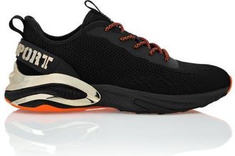 Plein Sport Runner Ps Fly Knit Unisex in Black/orangefluo at Nordstrom, Size 37