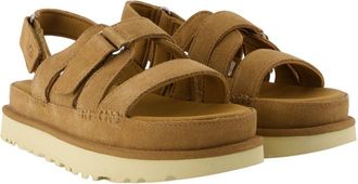 UGG Womens Goldenstar Gleam Sandals Brown Calfskin