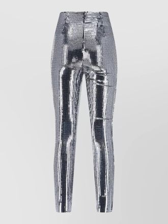 Maison Margiela high shine sequin slim fit trousers
