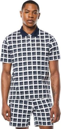 Sergio Tacchini Damarindo Check Polo in Maritime Blue at Nordstrom, Size Xxx-Large