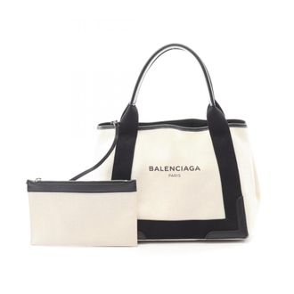 Balenciaga Black White Canvas Leather Handbag Pouch Tote Bag (Pre-Owned)