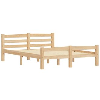 Berkfield Home Modern Bed Frame Solid Pinewood 120x200 cm in Tan | Size: Small Double