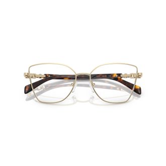Michael Kors 0mk3090 Rounded Square Gold-Finish Eyeglasses with Tortoiseshell Temples
