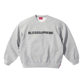 SUPREME x Bless FW23 Week12 Crewneck Logo Sweater Grey SUP-FW23-200