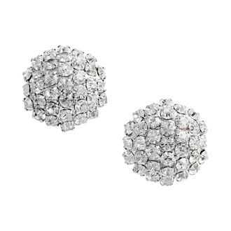 Self Portrait Crystal Flower Earrings - Dames - Oorbellen - Grijs - ONE Size - Leer - Accessoires