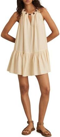 Reiss Nina Cutout Halter Cover-Up Dress in Cream at Nordstrom Rack, Size X-Large
