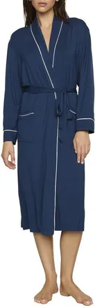 Eberjey Gisele Longline Robe in Navy/navy at Nordstrom, Size Medium