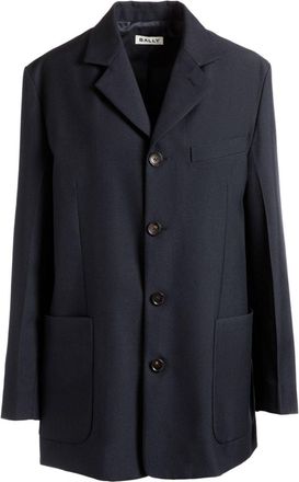 Bally single-breasted tailored jacket - women - Polyester/Wool - 38 - Blue