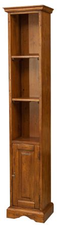 Biscottini International Biscottini - Peque&ntilde;a Biblioteca De Madera Maciza De Tilo Acabado Con Efecto Nogal 40x30x196 Cm