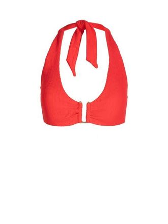 Change of Scenery Shana U-Bar Halter Bikini Top in Guava Red at Nordstrom, Size X-Small