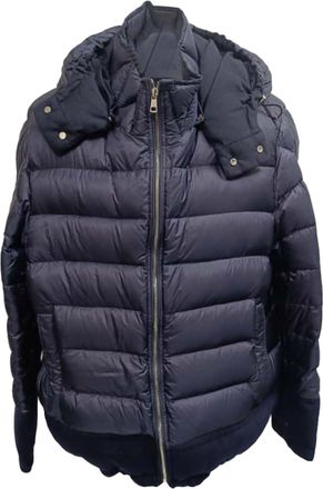 Moncler Riom Down Jacket in Navy Blue Polyamide