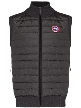 Canada Goose Hybridge knitted-panel padded vest - Grey