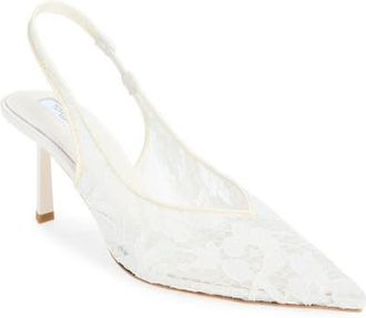 Tony Bianco Breeze Slingback Pointed Toe Pump in Ivory Brocade at Nordstrom, Size 7.5