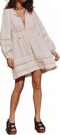 SPELL Stevie Lace Boho Mini Dress In White